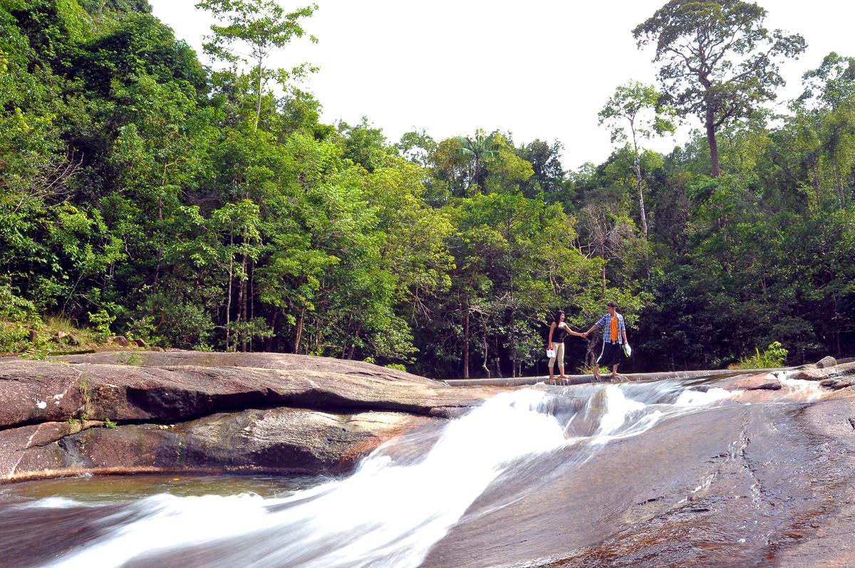 telaga tujuh waterfalls in langkawi