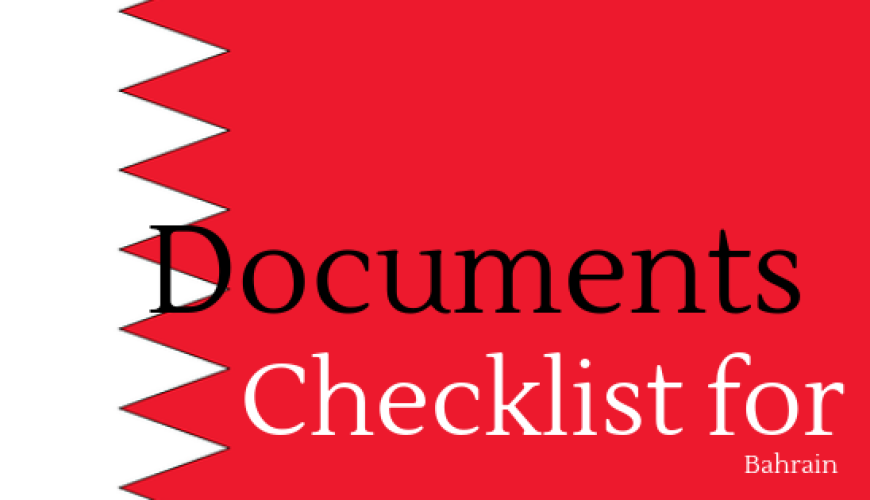 documents checklist for bahrain