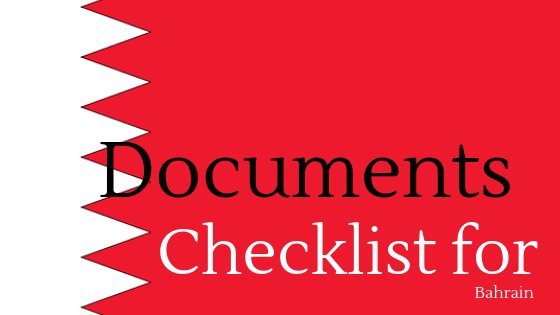 documents checklist for bahrain