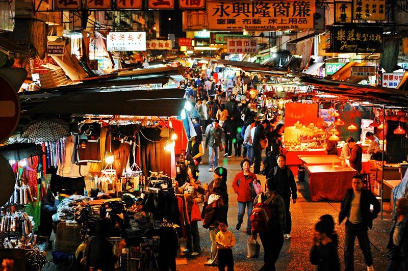 hong-kong night market
