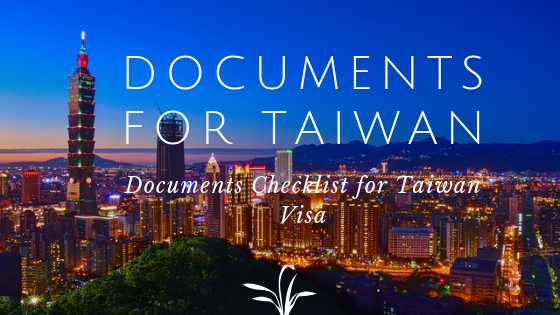 documents checklist of taiwan visa