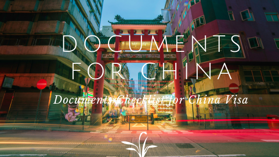 documents checklist for china visa