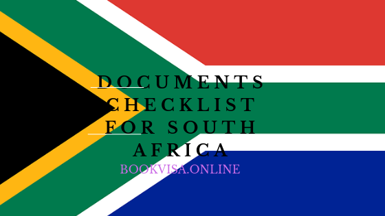 documents checklist for south africa visa