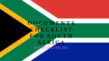 documents checklist for south africa visa